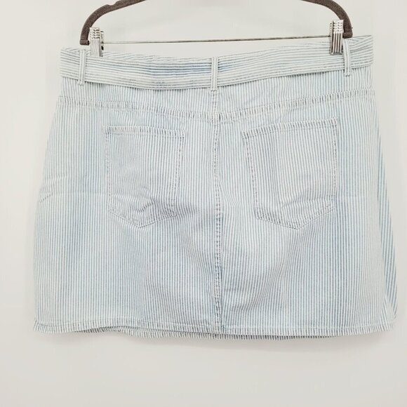 Forever 21+  Denim Striped Mini Skirt - Picture 4 of 6